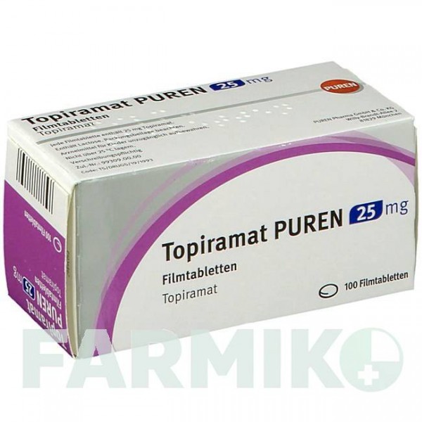 ТОПИРАМАТ (TOPIRAMAT) 25 мг таблетки 100 шт - Топирамат PUREN PHARMA