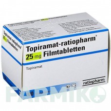 ТОПІРАМАТ (TOPIRAMAT) 25 мг таблетки 200 шт - Топірамат RATIOPHARM