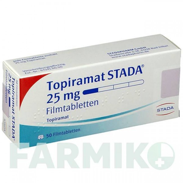 ТОПИРАМАТ (TOPIRAMAT) 25 мг таблетки 50 шт - Топирамат STADAPHARM