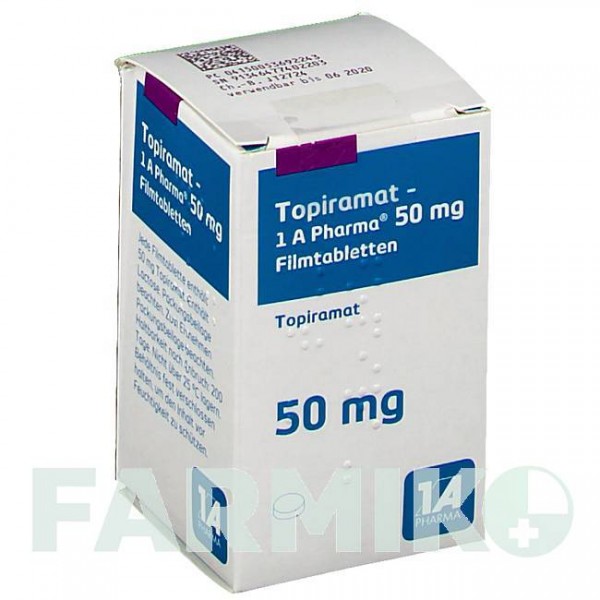 ТОПИРАМАТ (TOPIRAMAT) 50 мг таблетки 50 шт - Топирамат 1 A PHARMA