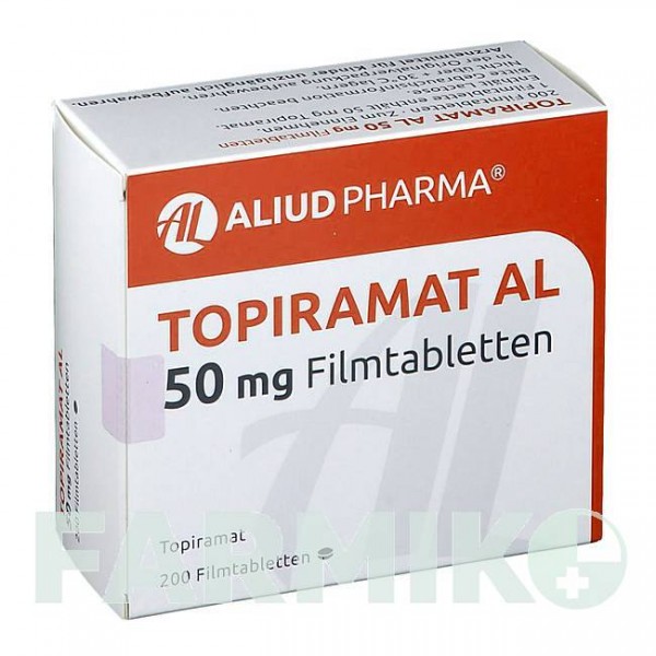 ТОПИРАМАТ (TOPIRAMAT) 50 мг таблетки 200 шт - Топирамат ALIUD PHARMA