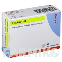 ТОПИРАМАТ (TOPIRAMAT) 50 мг таблетки 100 шт - Топирамат GLENMARK