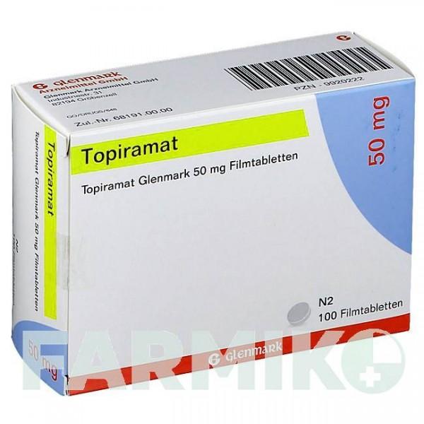 ТОПИРАМАТ (TOPIRAMAT) 50 мг таблетки 100 шт - Топирамат GLENMARK