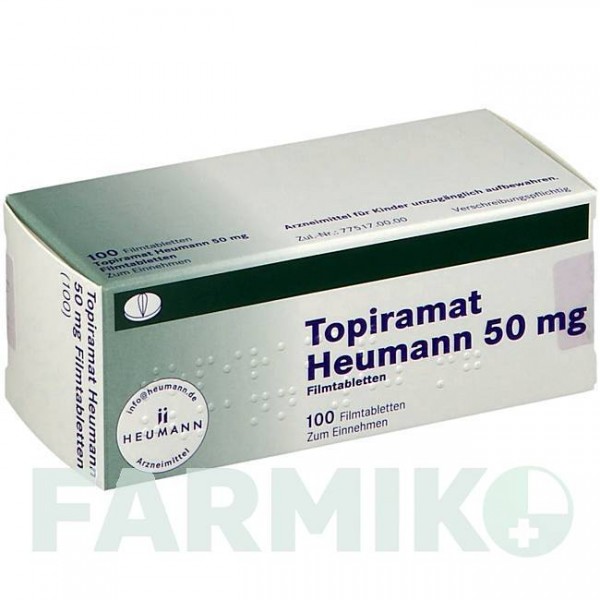ТОПИРАМАТ (TOPIRAMAT) 50 мг таблетки 100 шт - Топирамат HEUMANN PHARMA