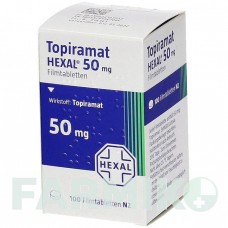 ТОПИРАМАТ (TOPIRAMAT) 50 мг таблетки 100 шт - Топирамат HEXAL