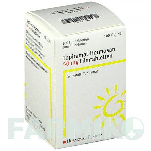 ТОПИРАМАТ (TOPIRAMAT) 50 мг таблетки 100 шт - Топирамат HORMOSAN PHARMA