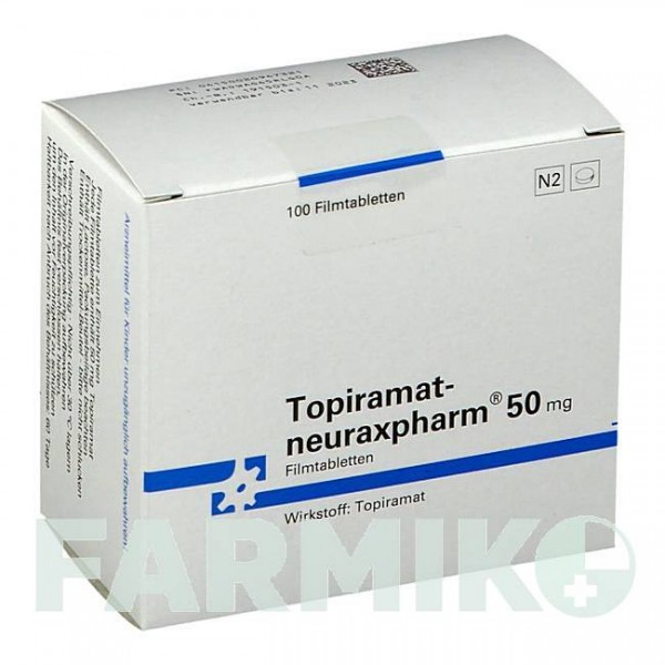 ТОПІРАМАТ (TOPIRAMAT) 50 мг таблетки 100 шт - Топірамат NEURAXPHARM