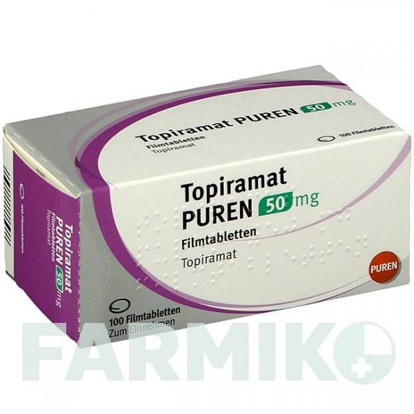 ТОПИРАМАТ (TOPIRAMAT) 50 мг таблетки 100 шт - Топирамат PUREN PHARMA