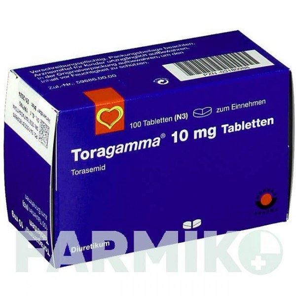 ТОРАГАММА (TORAGAMMA) 10 мг таблетки 100 шт - Торасемид AAA - PHARMA
