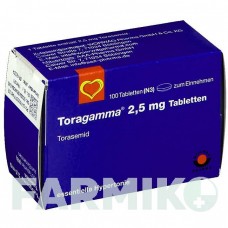 ТОРАГАММА (TORAGAMMA) 2,5 мг таблетки 100 шт - Торасемид AAA - PHARMA