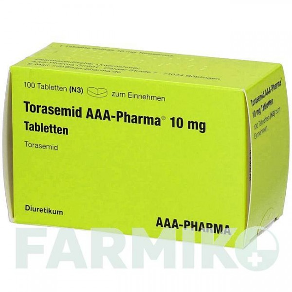 ТОРАСЕМИД (TORASEMID) 10 мг таблетки 100 шт - Торасемид AAA - PHARMA