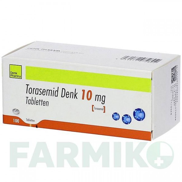 ТОРАСЕМИД (TORASEMID) 10 мг таблетки 100 шт - Торасемид DENK PHARMA