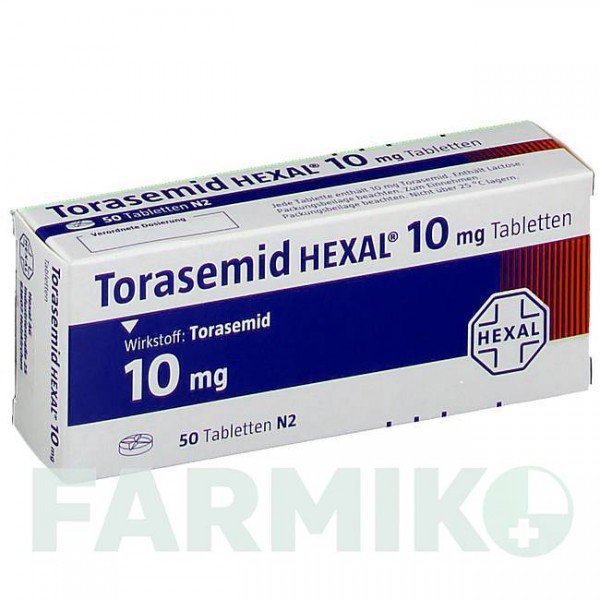 ТОРАСЕМІД (TORASEMID) 10 мг таблетки 50 шт - Торасемід HEXAL