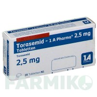 ТОРАСЕМИД (TORASEMID) 2,5 мг таблетки 20 шт - Торасемид 1 A PHARMA