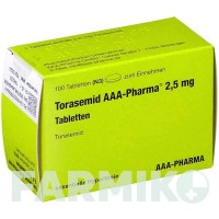 ТОРАСЕМИД (TORASEMID) 2,5 мг таблетки 100 шт - Торасемид AAA - PHARMA