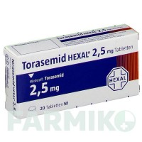 ТОРАСЕМИД (TORASEMID) 2,5 мг таблетки 20 шт - Торасемид HEXAL