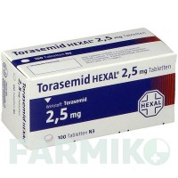 ТОРАСЕМІД (TORASEMID) 2,5 мг таблетки 100 шт - Торасемід HEXAL
