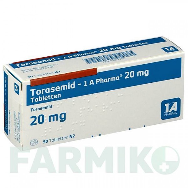 ТОРАСЕМИД (TORASEMID) 20 мг таблетки 50 шт - Торасемид 1 A PHARMA