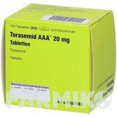 ТОРАСЕМІД (TORASEMID) 20 мг таблетки 100 шт - Торасемід AAA - PHARMA