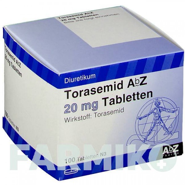 ТОРАСЕМІД (TORASEMID) 20 мг таблетки 100 шт - Торасемід ABZ PHARMA