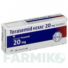 ТОРАСЕМІД (TORASEMID) 20 мг таблетки 30 шт - Торасемід HEXAL