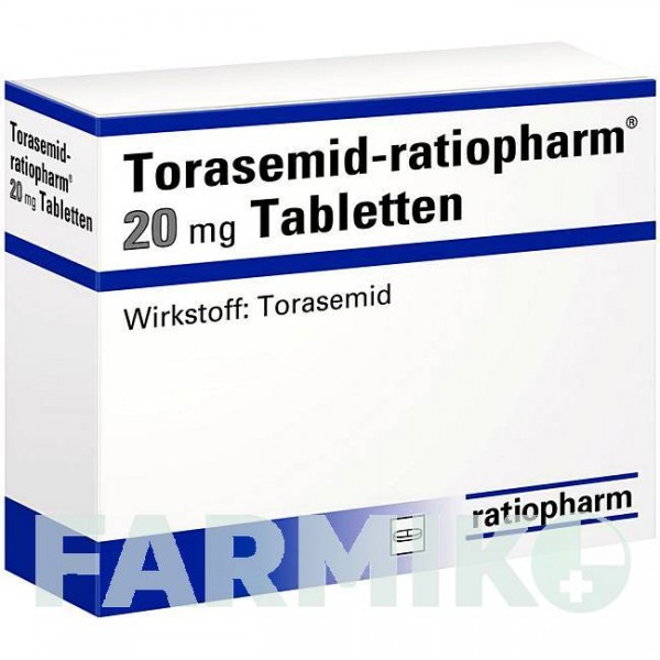 ТОРАСЕМИД (TORASEMID) 20 мг таблетки 100 шт - Торасемид RATIOPHARM