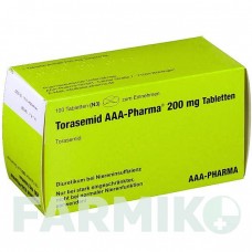 ТОРАСЕМИД (TORASEMID) 200 мг таблетки 100 шт - Торасемид AAA - PHARMA
