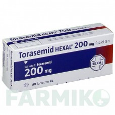 ТОРАСЕМИД (TORASEMID) 200 мг таблетки 50 шт - Торасемид HEXAL