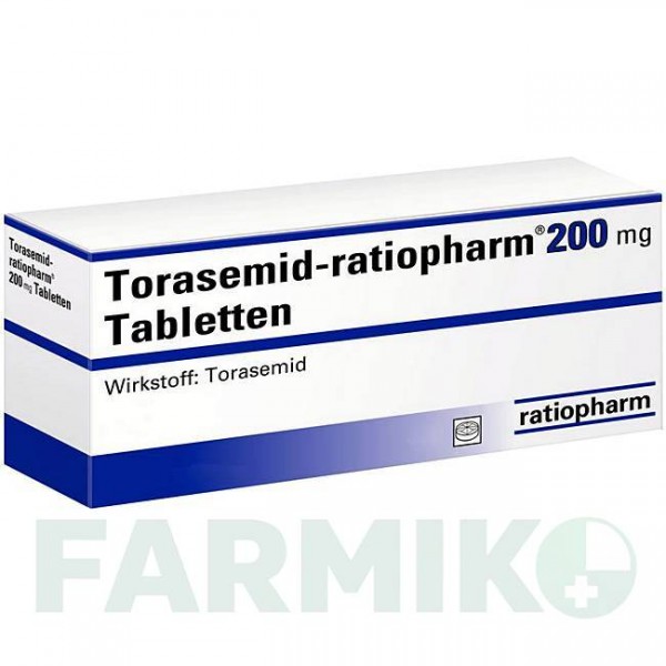 ТОРАСЕМІД (TORASEMID) 200 мг таблетки 100 шт - Торасемід RATIOPHARM