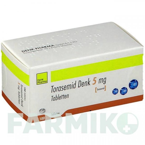 ТОРАСЕМИД (TORASEMID) 5 мг таблетки 100 шт - Торасемид DENK PHARMA