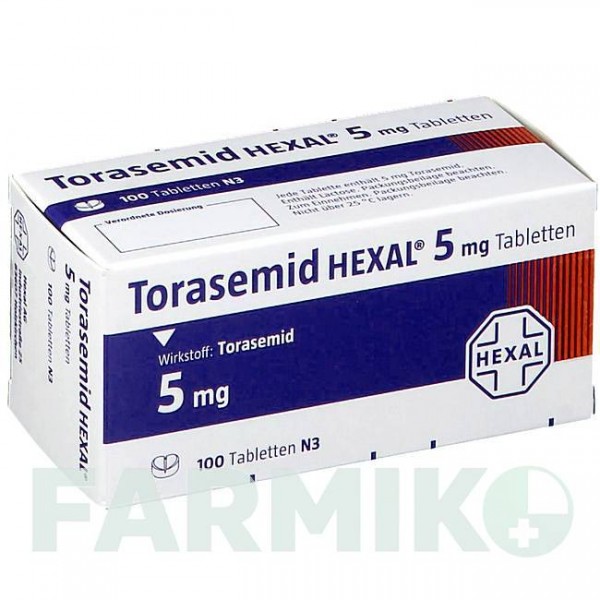 ТОРАСЕМИД (TORASEMID) 5 мг таблетки 100 шт - Торасемид HEXAL