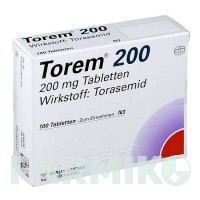 ТОРЕМ (TOREM) 200 таблетки 100 шт - Торасемид BERLIN-CHEMIE