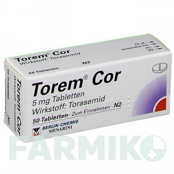 ТОРЕМ (TOREM) таблетки 50 шт - Торасемид BERLIN-CHEMIE