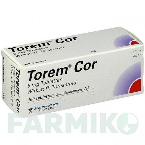 ТОРЕМ (TOREM) таблетки 100 шт - Торасемид BERLIN-CHEMIE