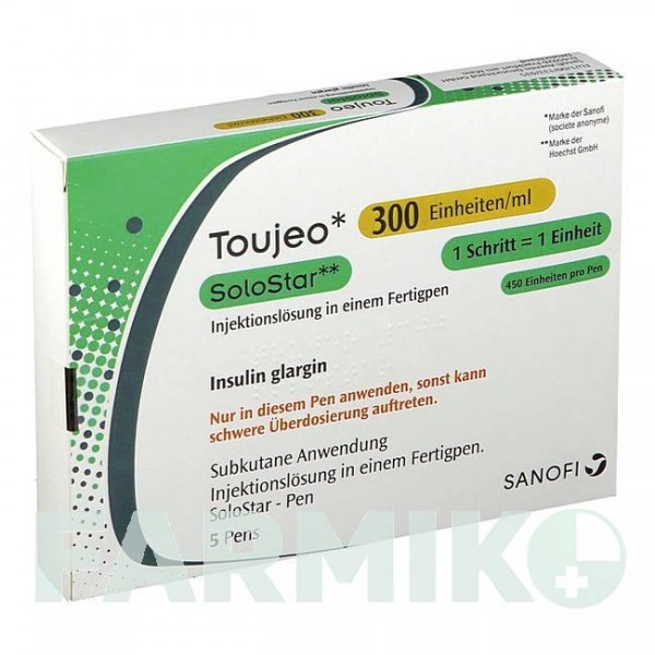 ТОЖЕО (TOUJEO) 300 ЕД/мл раствор 5x1,5 мл - Инсулин гларгин EMRA-MED