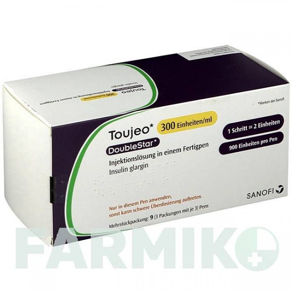ТОЖЕО (TOUJEO) 300 ЕД/мл раствор 9x3 мл - Инсулин гларгин EMRA-MED