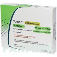 ТОЖЕО (TOUJEO) 300 ЕД/мл раствор 5x1,5 мл - Инсулин гларгин KOHLPHARMA