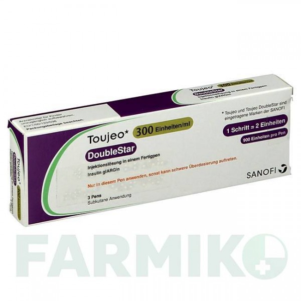 ТОЖЕО (TOUJEO) 300 ЕД/мл раствор 3x3 мл - Инсулин гларгин KOHLPHARMA