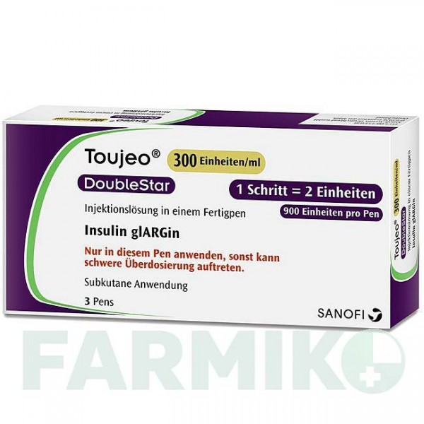 ТОЖЕО (TOUJEO) 300 ОД/мл розчин 3x3 мл - Інсулін гларгін SANOFI