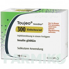 ТОЖЕО (TOUJEO) 300 ОД/мл розчин 10x1,5 мл - Інсулін гларгін SANOFI