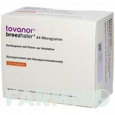 ТОВАНОР (TOVANOR) 44 мкг капсули 3x30 шт - Глікопіронію бромід DOCPHARM