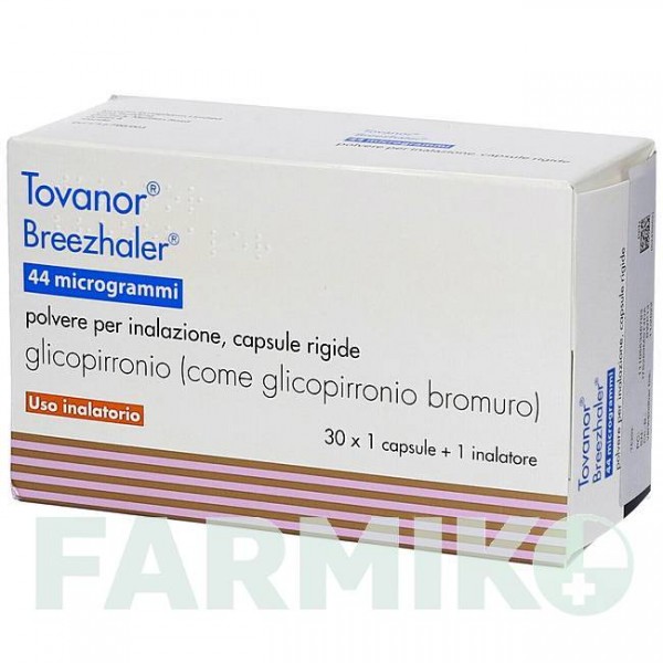 ТОВАНОР (TOVANOR) 44 мкг капсули 30 шт - Глікопіронію бромід KOHLPHARMA