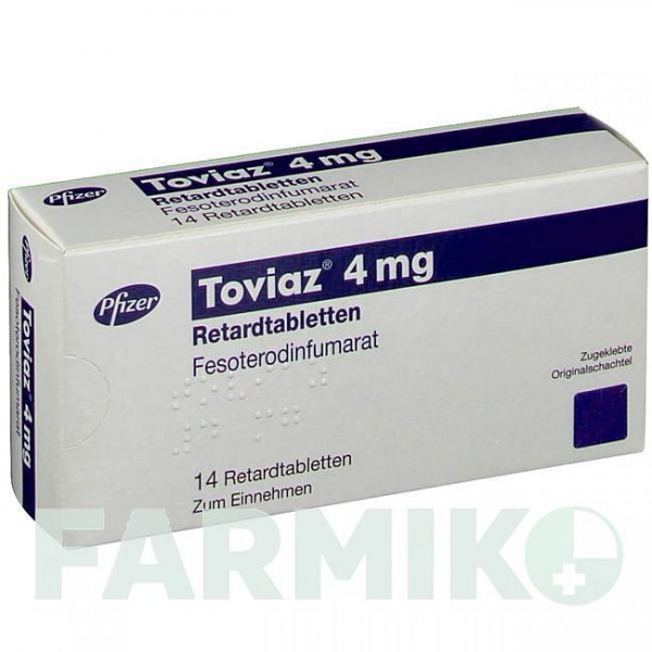ТОВИАЗ (TOVIAZ) 4 мг таблетки 14 шт - Фезотеродин PFIZER