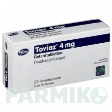 ТОВИАЗ (TOVIAZ) 4 мг таблетки 28 шт - Фезотеродин PFIZER