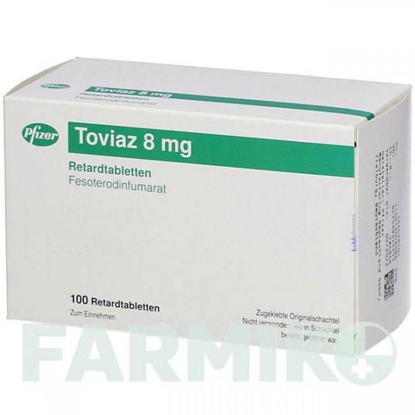 ТОВИАЗ (TOVIAZ) 8 мг таблетки 28 шт - Фезотеродин KOHLPHARMA