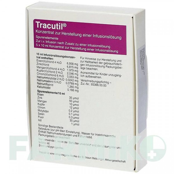 ТРАКУТИЛ (TRACUTIL) концентрат 5x10 мл - Електроліти AXICORP PHARMA