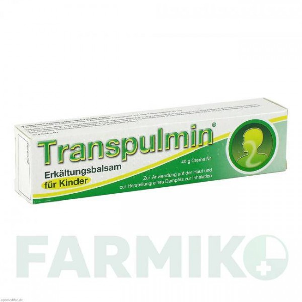 ТРАНСПУЛЬМИН (TRANSPULMIN) крем 40 г - Активные вещества MEDA PHARMA