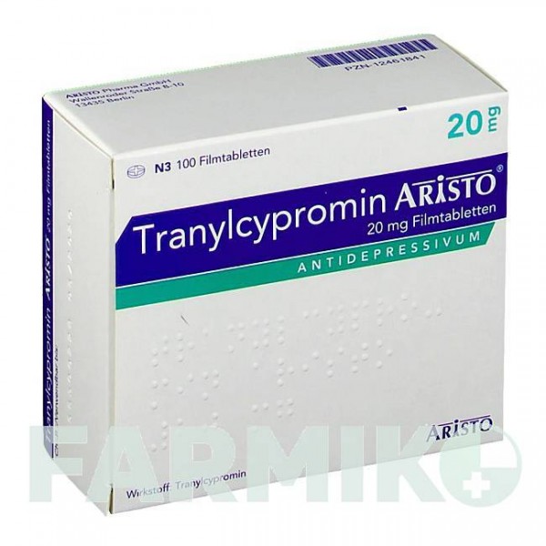 ТРАНИЛЦИПРОМИН (TRANYLCYPROMIN) 20 мг таблетки 100 шт - Транилципромин ARISTO PHARMA