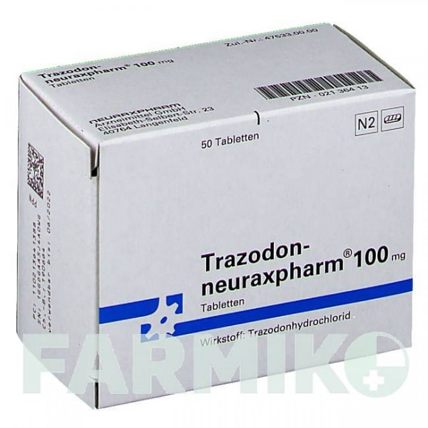 ТРАЗОДОН (TRAZODON) 100 мг таблетки 50 шт - Тразодон NEURAXPHARM