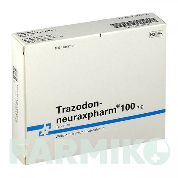 ТРАЗОДОН (TRAZODON) 100 мг таблетки 100 шт - Тразодон NEURAXPHARM